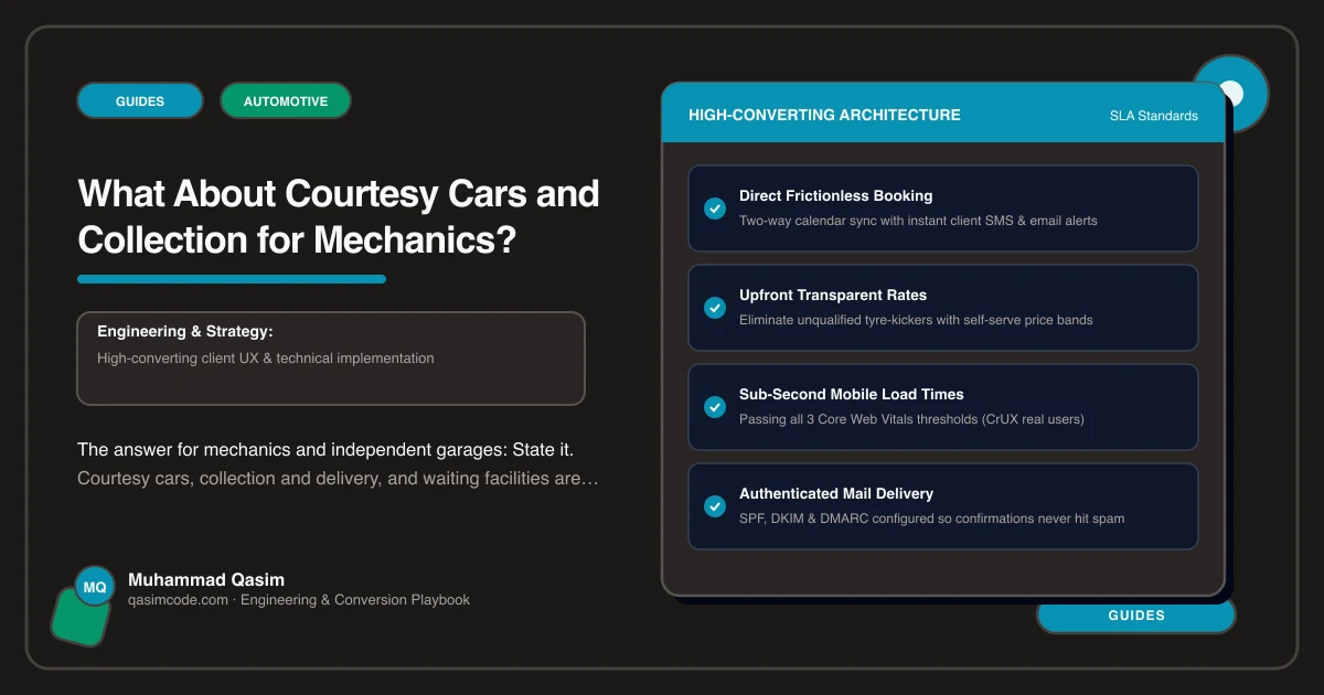 What About Courtesy Cars and Collection for Mechanics?