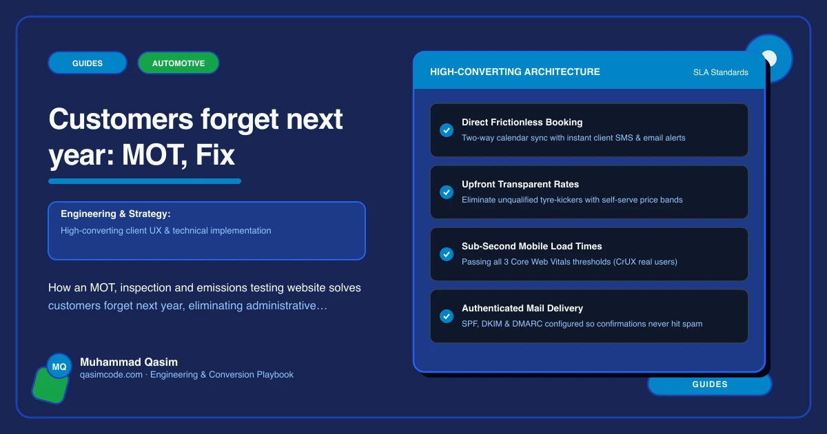 Customers forget next year: MOT, Fix