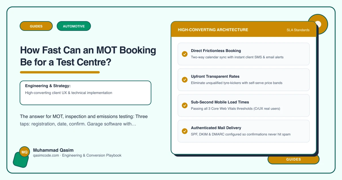 How Fast Can an MOT Booking Be for a Test Centre?