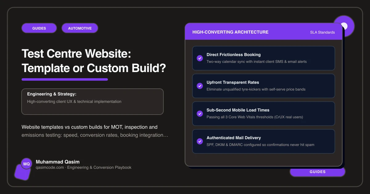 Test Centre Website: Template or Custom Build?