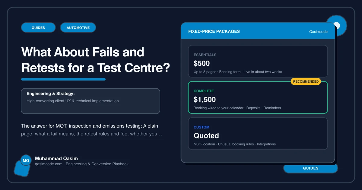 What About Fails and Retests for a Test Centre?