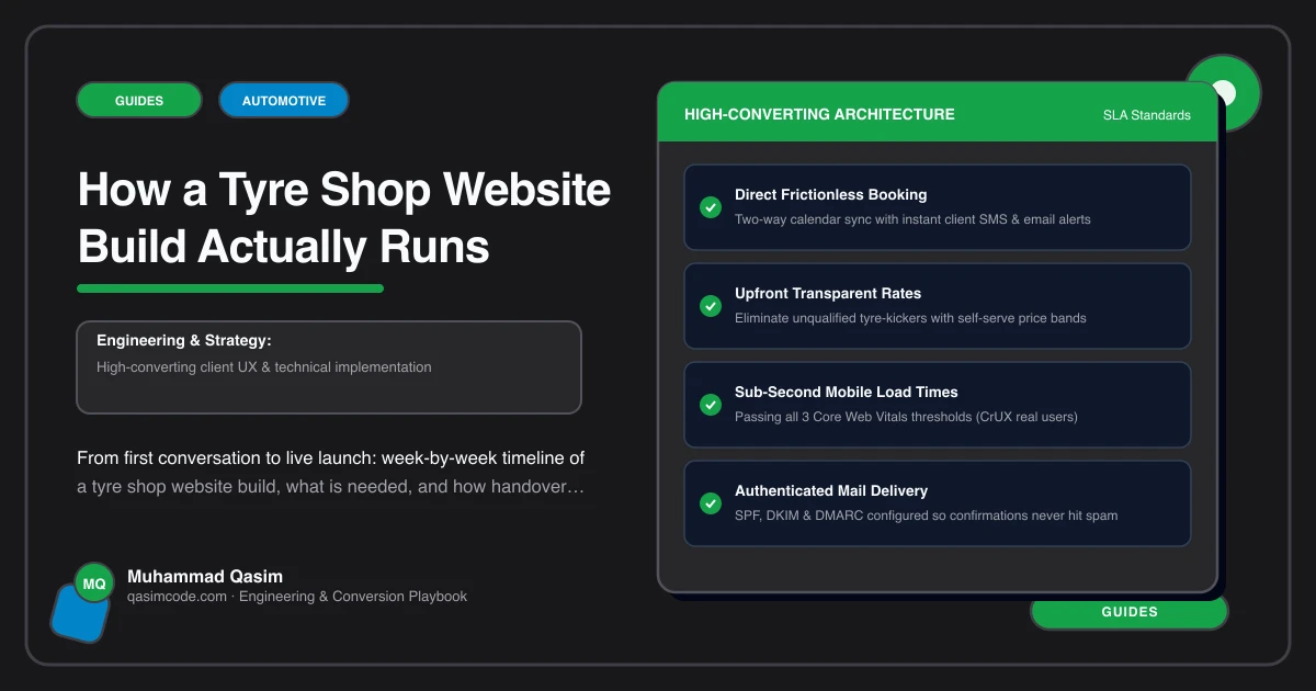 How a Tyre Shop Website Build Actually Runs