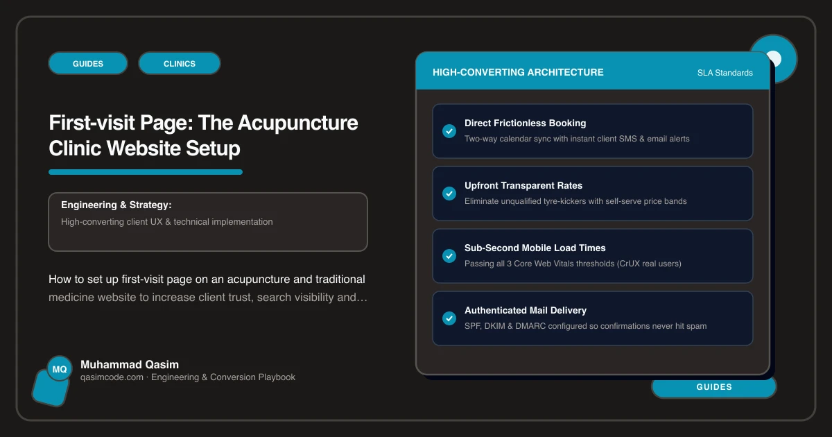 First-visit Page: The Acupuncture Clinic Website Setup