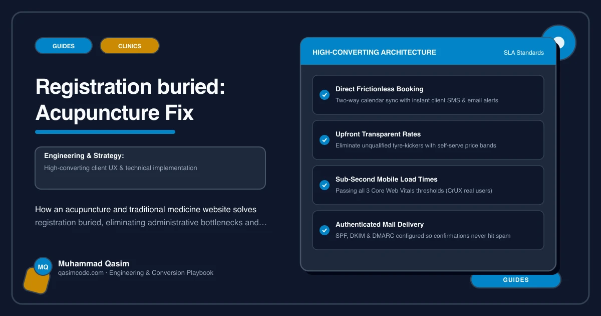 Registration buried: Acupuncture Fix