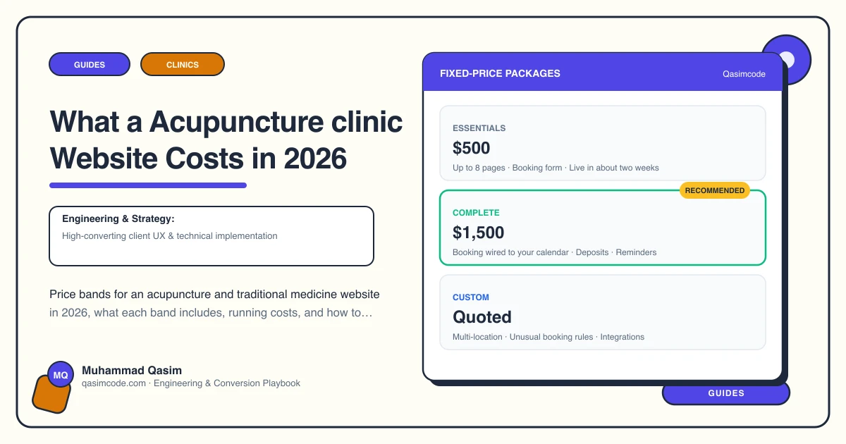 What a Acupuncture clinic Website Costs in 2026