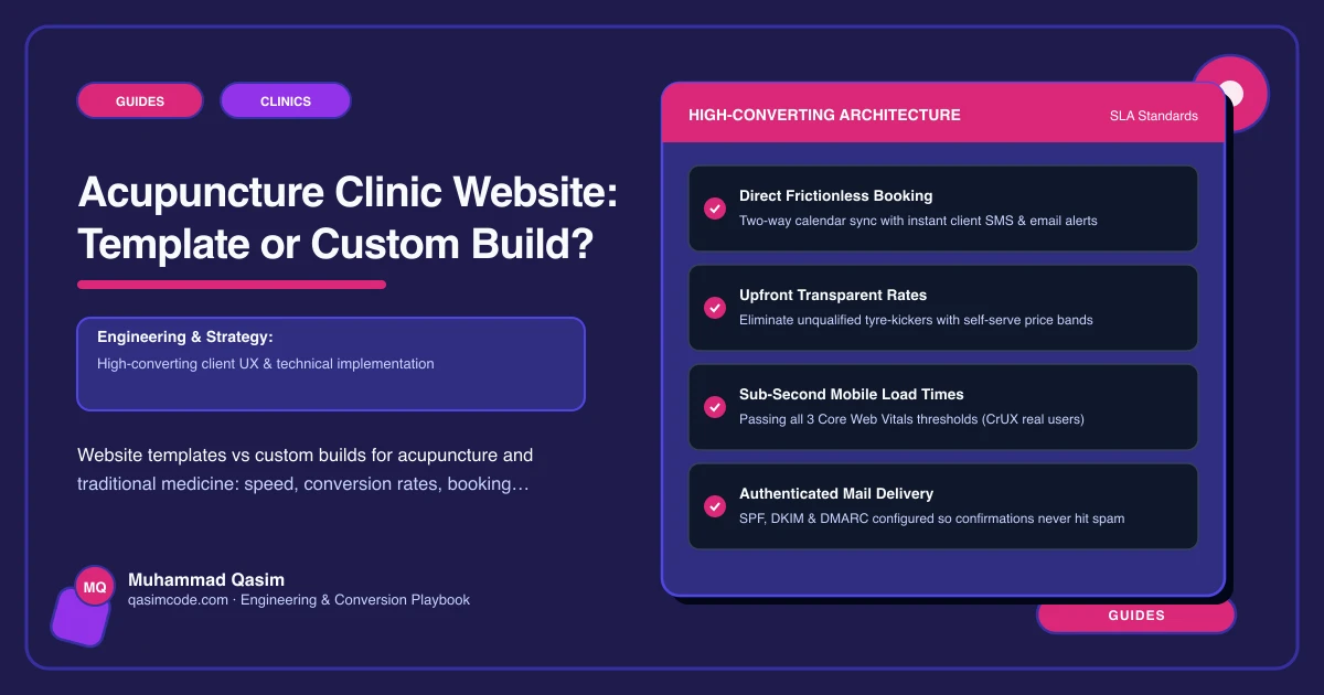 Acupuncture Clinic Website: Template or Custom Build?