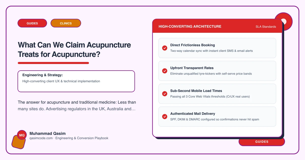 What Can We Claim Acupuncture Treats for Acupuncture?