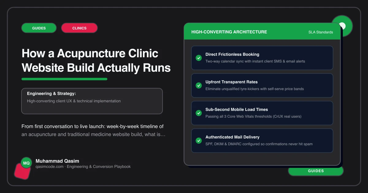 How a Acupuncture Clinic Website Build Actually Runs