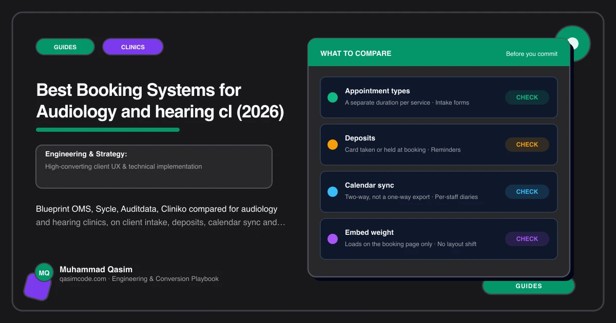 Best Booking Systems for Audiology and hearing cl (2026)