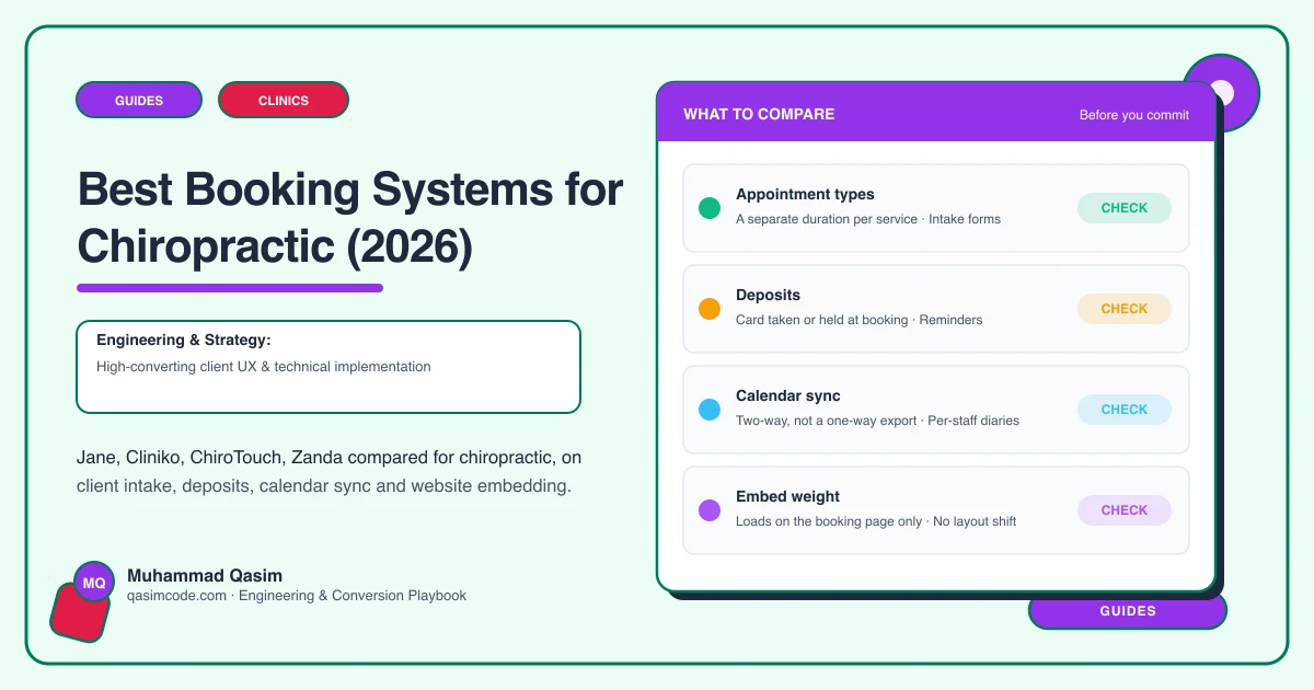 Best Booking Systems for Chiropractic (2026)