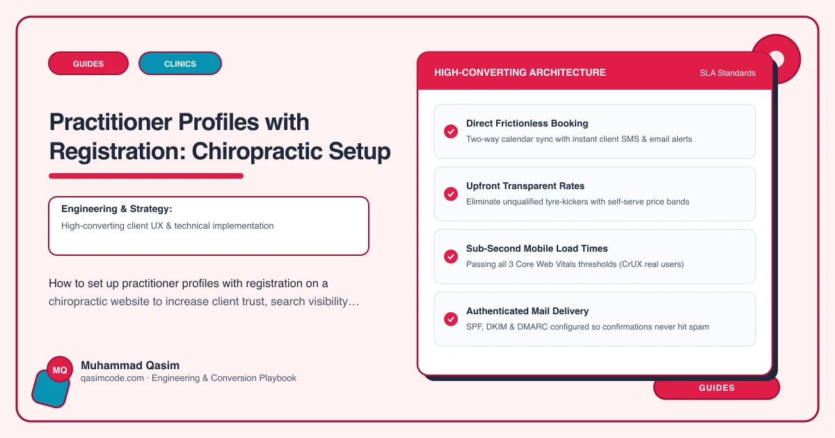 Practitioner Profiles with Registration: Chiropractic Setup