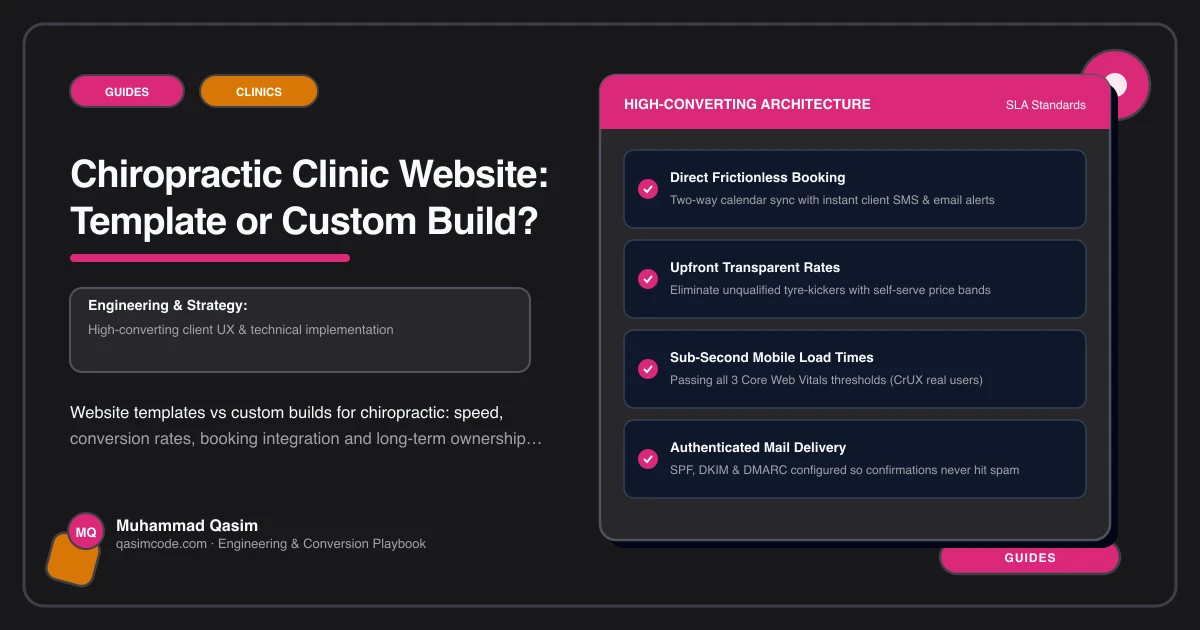 Chiropractic Clinic Website: Template or Custom Build?