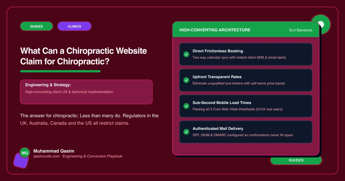What Can a Chiropractic Website Claim for Chiropractic?
