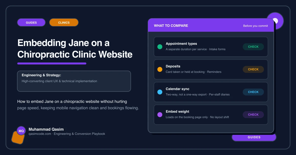 Embedding Jane on a Chiropractic Clinic Website