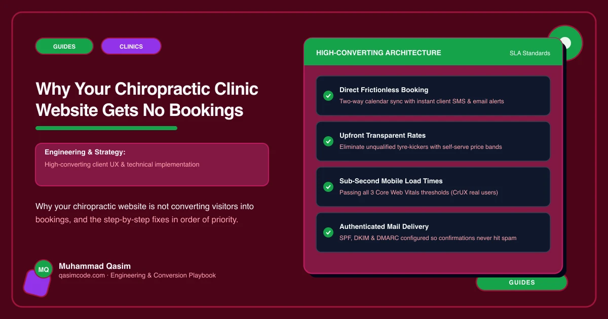 Why Your Chiropractic Clinic Website Gets No Bookings