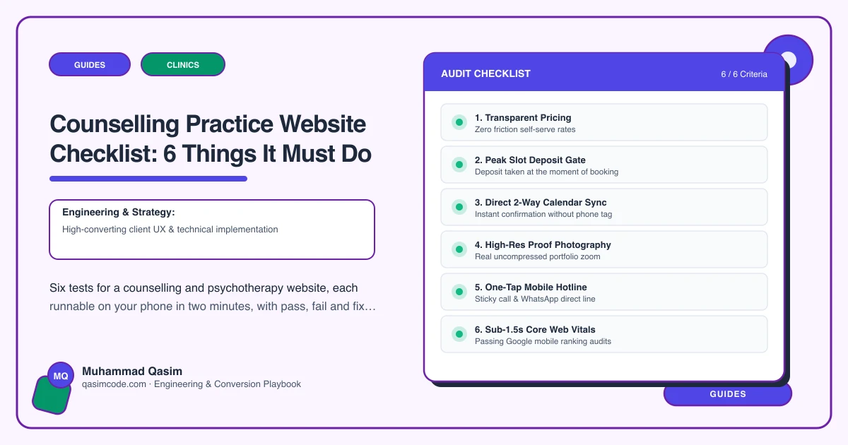 Counselling Practice Website Checklist: 6 Things It Must Do