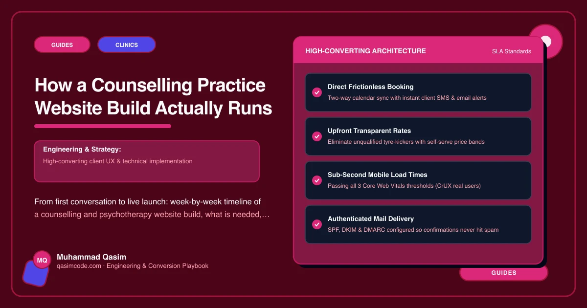 How a Counselling Practice Website Build Actually Runs