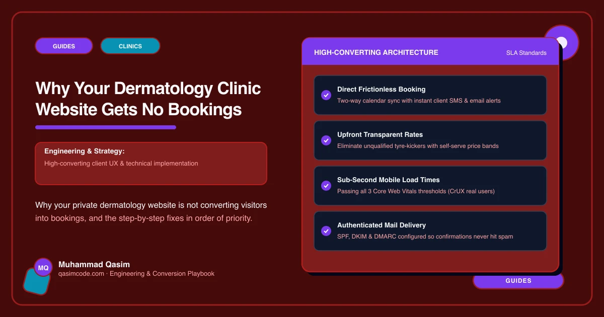 Why Your Dermatology Clinic Website Gets No Bookings
