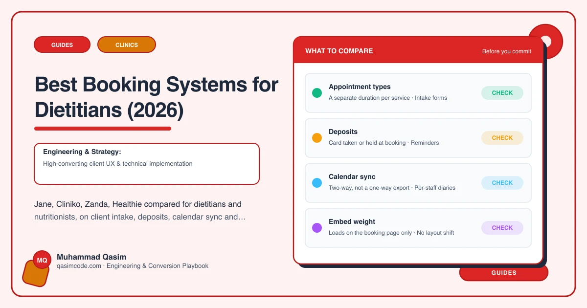 Best Booking Systems for Dietitians (2026)