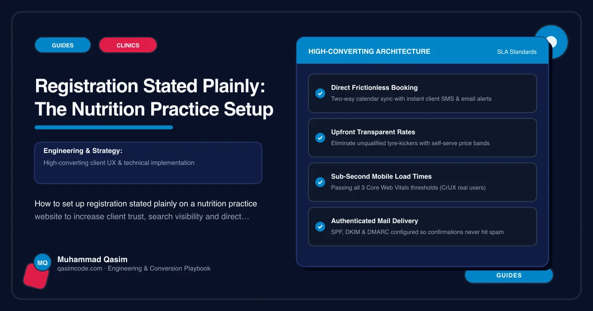 Registration Stated Plainly: The Nutrition Practice Setup