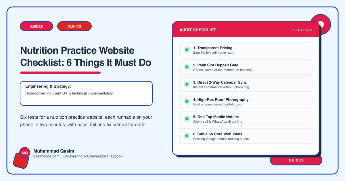 Nutrition Practice Website Checklist: 6 Things It Must Do