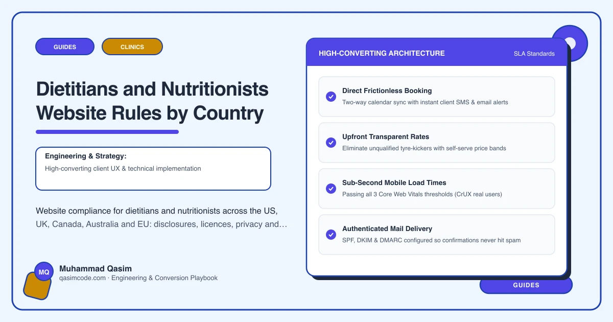 Dietitians and Nutritionists Website Rules by Country