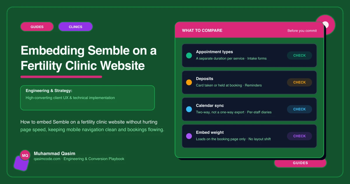 Embedding Semble on a Fertility Clinic Website