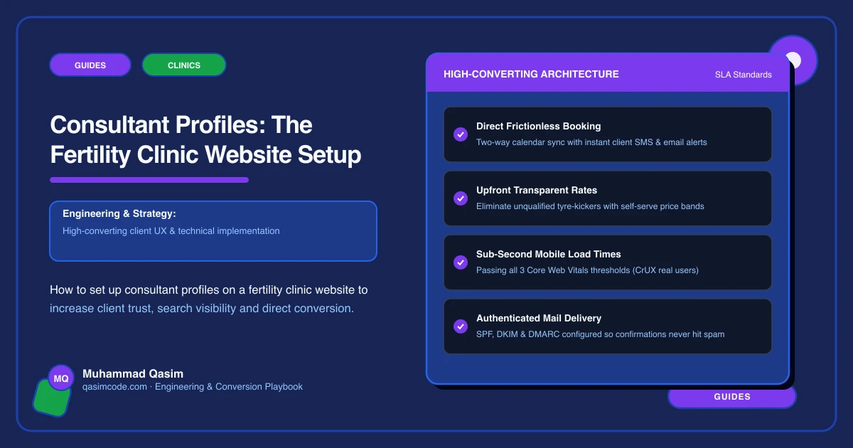 Consultant Profiles: The Fertility Clinic Website Setup