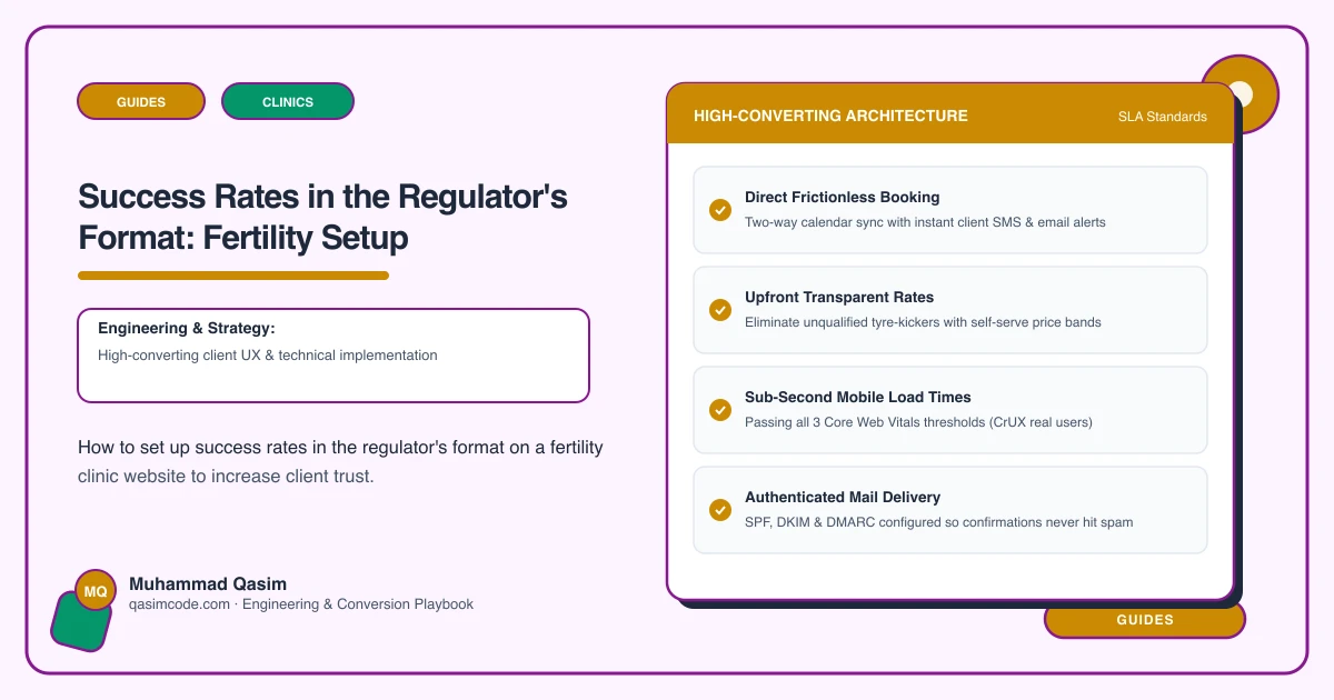 Success Rates in the Regulator's Format: Fertility Setup