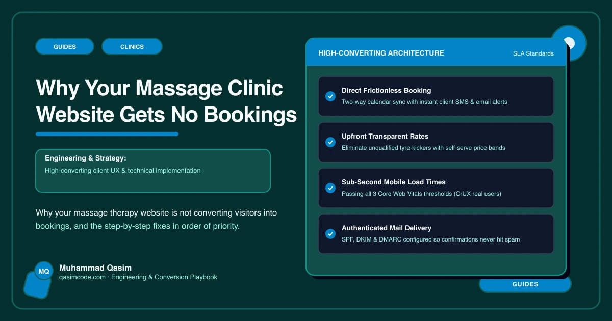 Why Your Massage Clinic Website Gets No Bookings