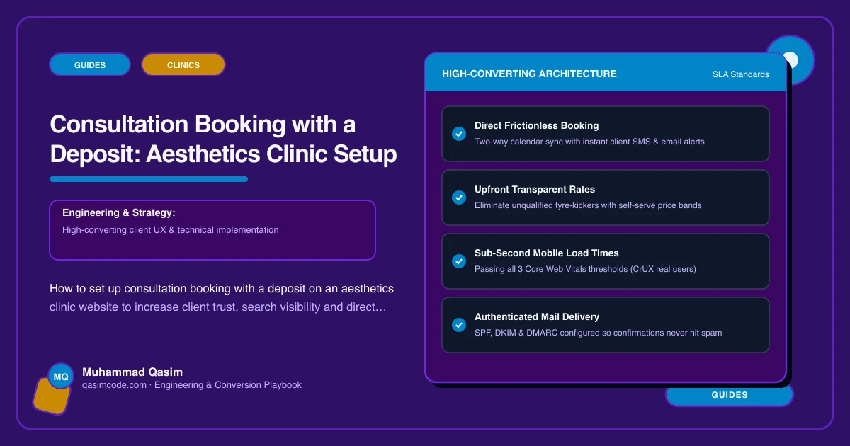 Consultation Booking with a Deposit: Aesthetics Clinic Setup
