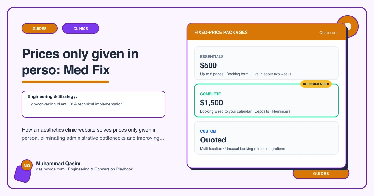 Prices only given in perso: Med Fix