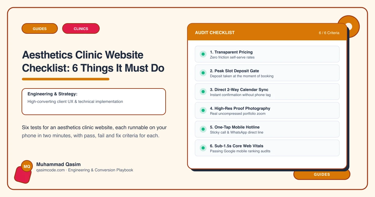 Aesthetics Clinic Website Checklist: 6 Things It Must Do