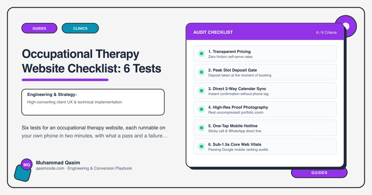 Occupational Therapy Website Checklist: 6 Tests