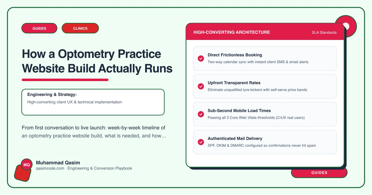 How a Optometry Practice Website Build Actually Runs