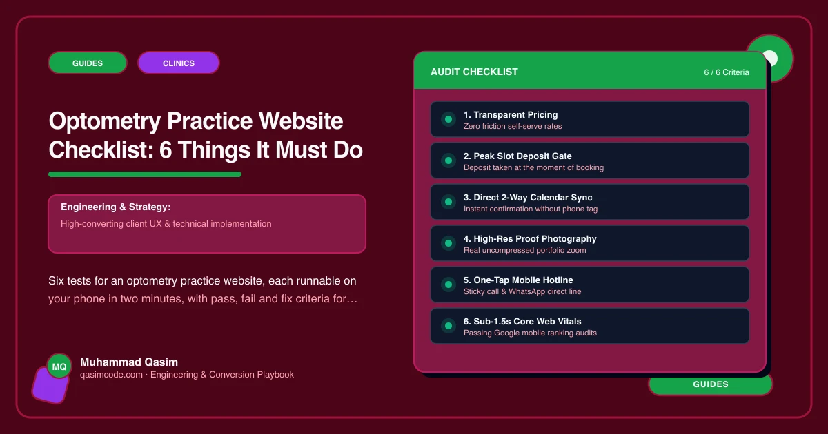 Optometry Practice Website Checklist: 6 Things It Must Do