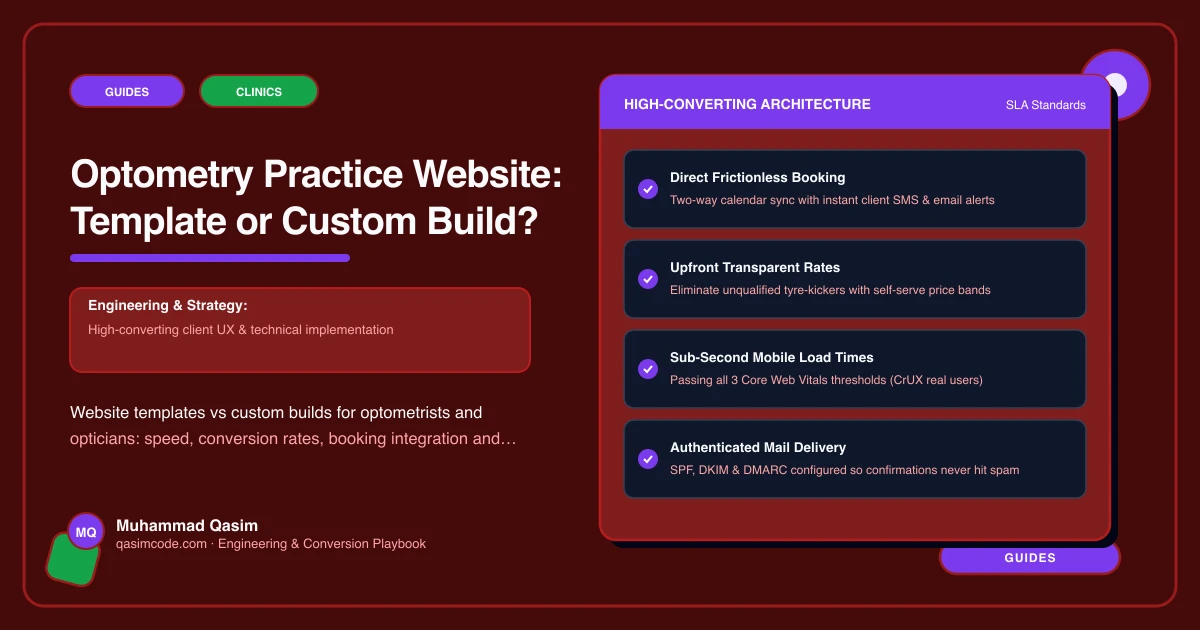 Optometry Practice Website: Template or Custom Build?