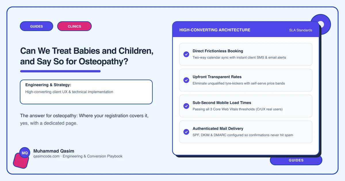 Can We Treat Babies and Children, and Say So for Osteopathy?