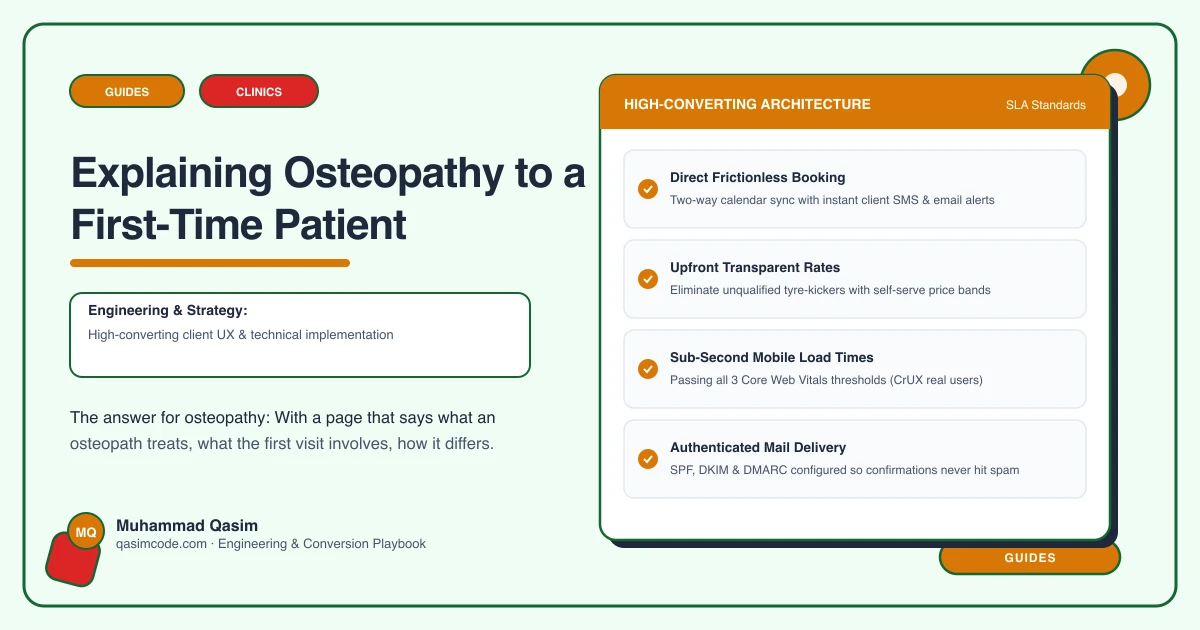 Explaining Osteopathy to a First-Time Patient