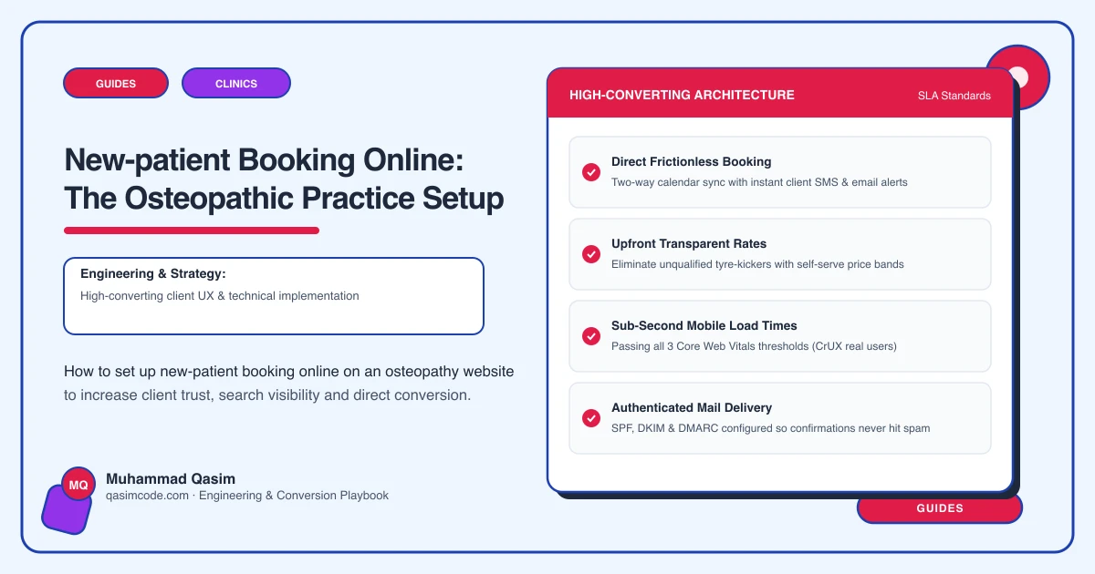 New-patient Booking Online: The Osteopathic Practice Setup