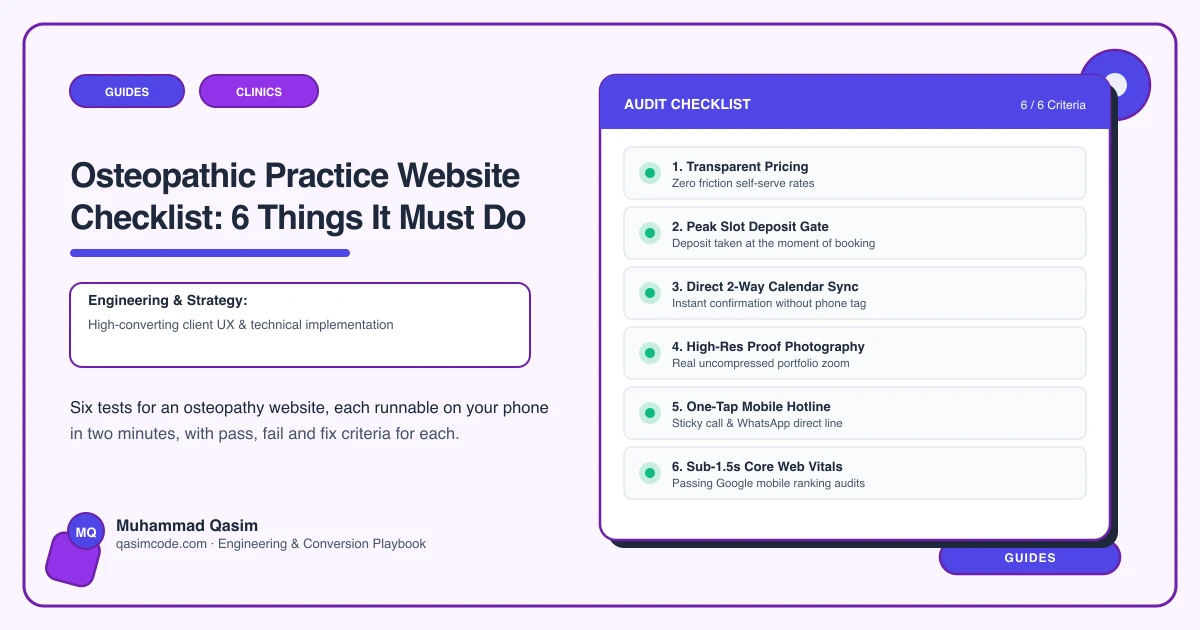 Osteopathic Practice Website Checklist: 6 Things It Must Do