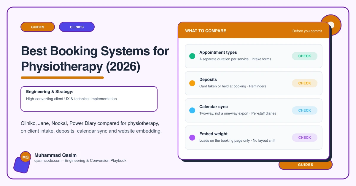 Best Booking Systems for Physiotherapy (2026)