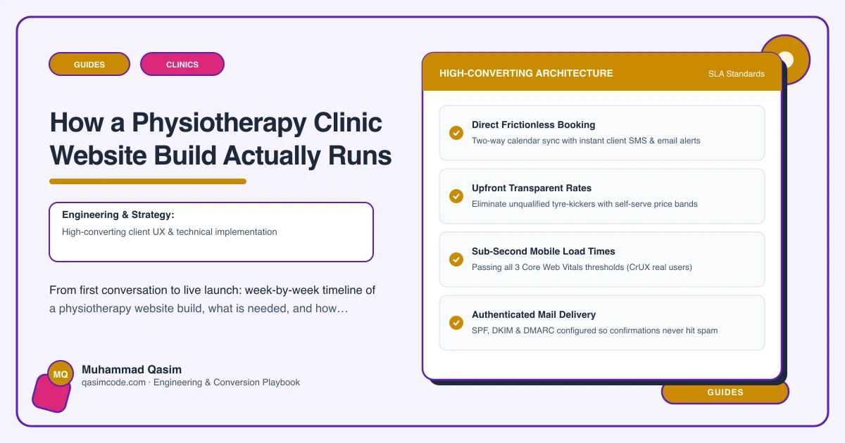 How a Physiotherapy Clinic Website Build Actually Runs