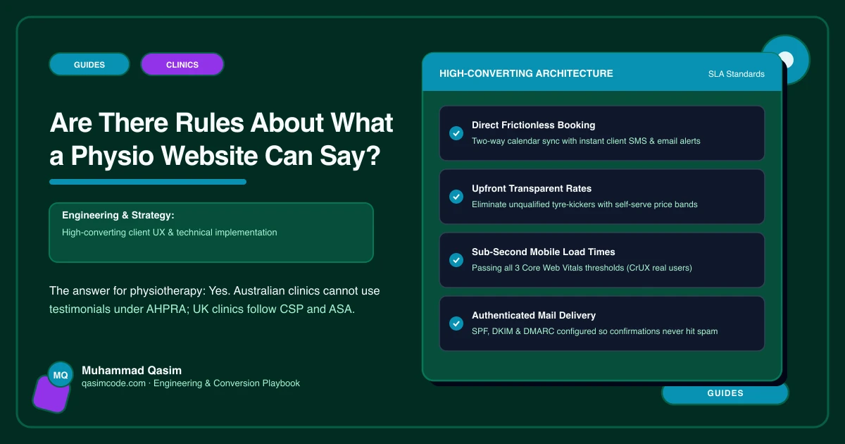 Are There Rules About What a Physio Website Can Say?