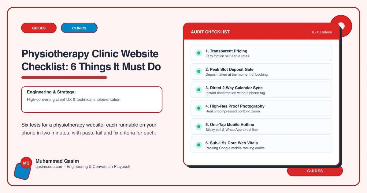 Physiotherapy Clinic Website Checklist: 6 Things It Must Do
