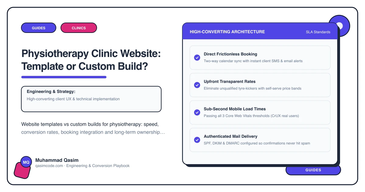 Physiotherapy Clinic Website: Template or Custom Build?
