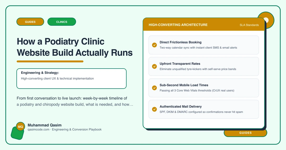 How a Podiatry Clinic Website Build Actually Runs