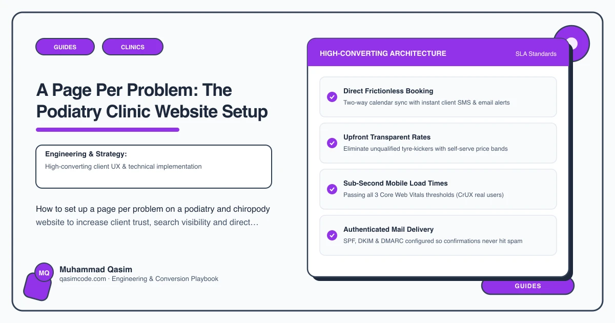 A Page Per Problem: The Podiatry Clinic Website Setup