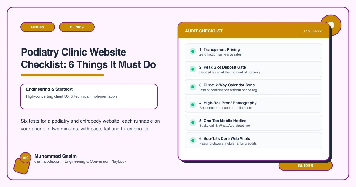Podiatry Clinic Website Checklist: 6 Things It Must Do