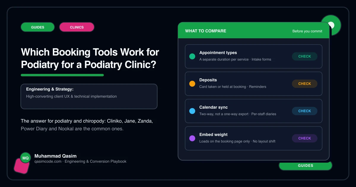 Which Booking Tools Work for Podiatry for a Podiatry Clinic?